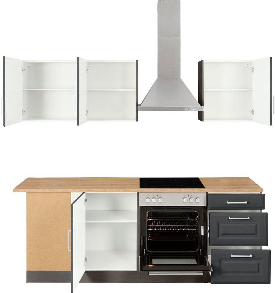 KOCHSTATION Winkelküche, Stellbreite 220x220 cm, wahlweise mit E-Geräten, MDF-Fronten Bild 2
