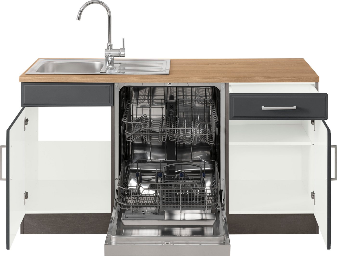 KOCHSTATION Winkelküche, Stellbreite 220x220 cm, wahlweise mit E-Geräten, MDF-Fronten Bild 3