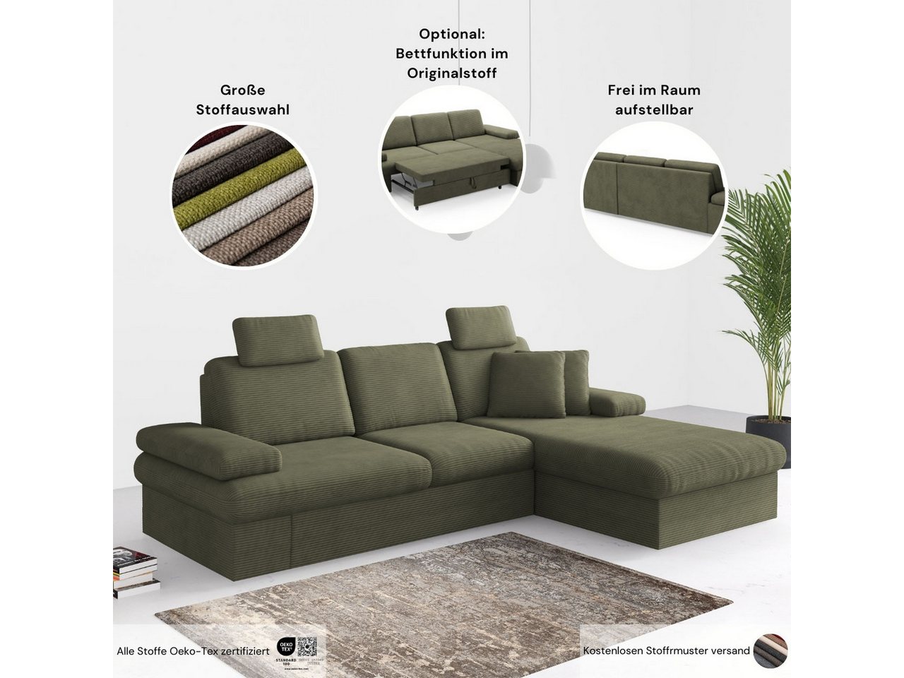 sit&more Sofa-Kopfstütze Moreno, B: 50 cm, (Set, 2 Stück), Set: 2 Stück, passend zur Serie Bild 5