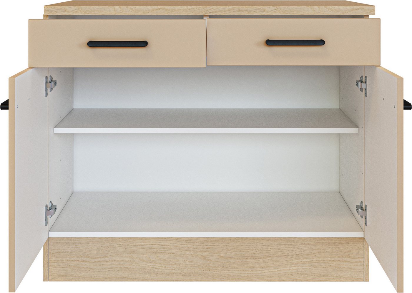 Flex-Well Unterschrank Creso (1-St) mit Einlegeboden, Arbeitsplatte und Metallgriffe Bild 4