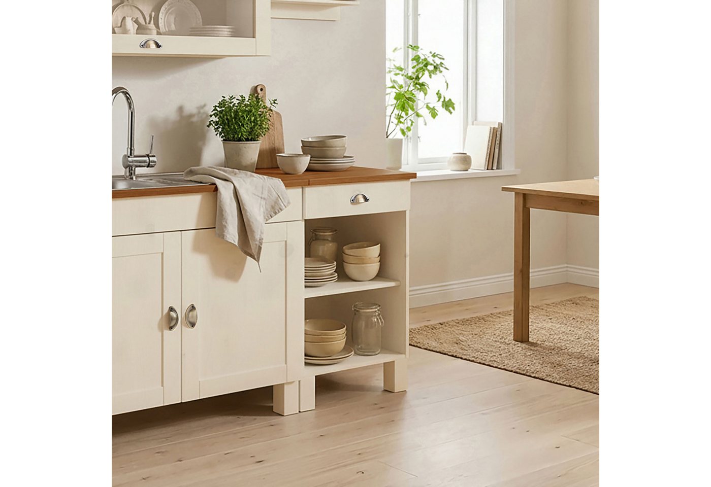 Home affaire Unterschrank Oslo 50 cm breit, mit 23 mm starker Arbeitsplatte, Schublade, Einlegeboden