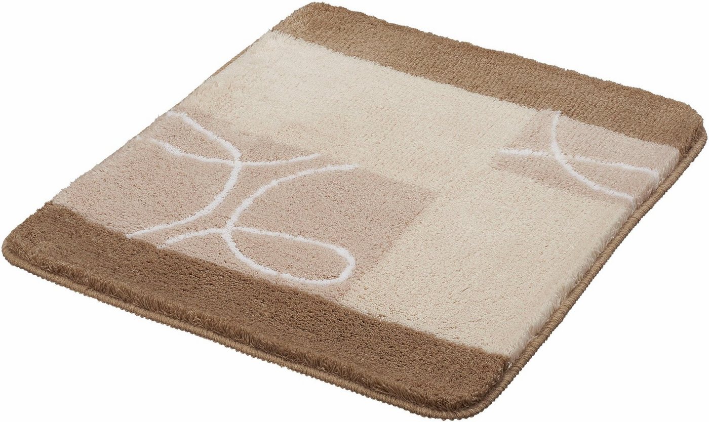 MEUSCH Badematte Curly, Badvorleger, Badezimmer Teppich, Höhe 20 mm, rutschhemmend beschichtet, fußbodenheizungsgeeignet, Kunstfaser, rechteckig, Badteppich, modernes Design, waschbar
