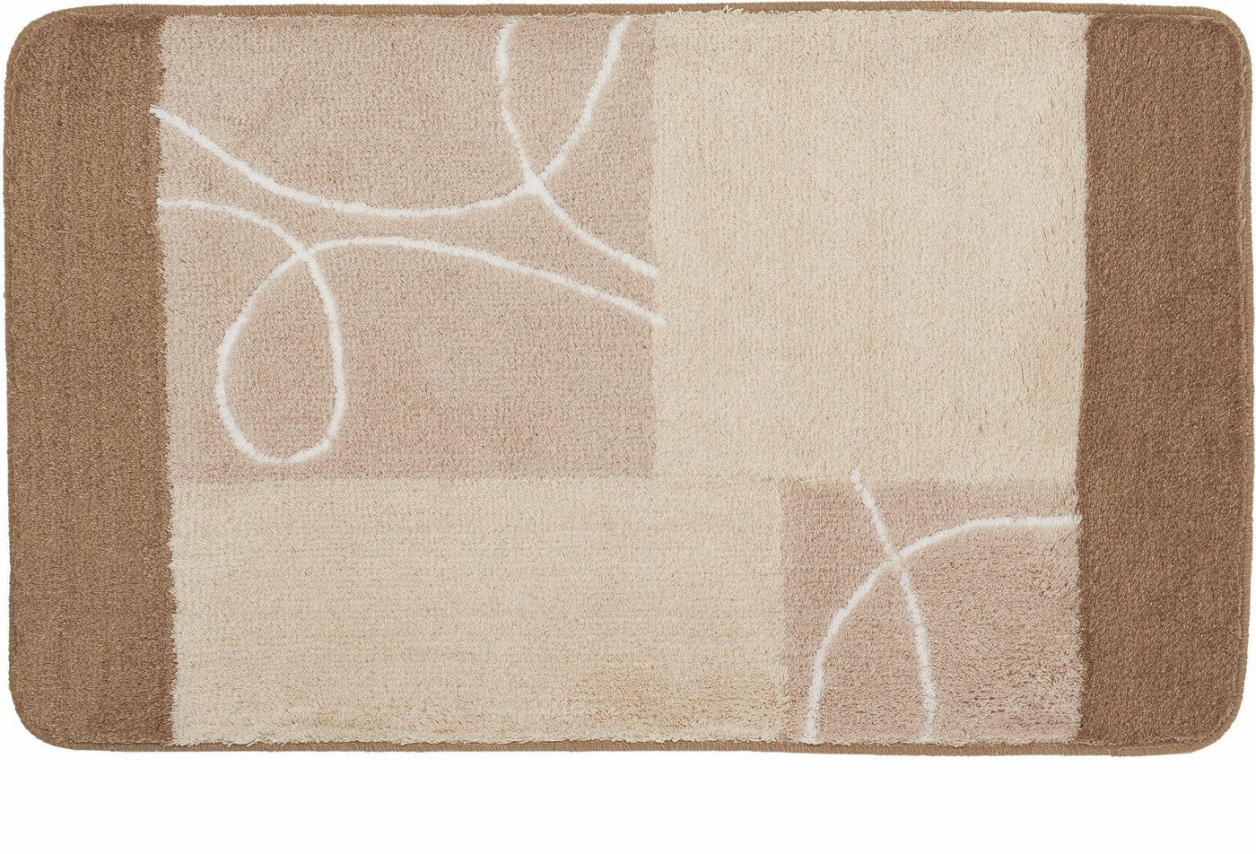 MEUSCH Badematte Curly, Badvorleger, Badezimmer Teppich, Höhe 20 mm, rutschhemmend beschichtet, fußbodenheizungsgeeignet, Kunstfaser, rechteckig, Badteppich, modernes Design, waschbar Bild 2