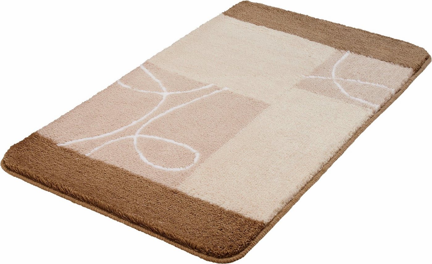 MEUSCH Badematte Curly, Badvorleger, Badezimmer Teppich, Höhe 20 mm, rutschhemmend beschichtet, fußbodenheizungsgeeignet, Kunstfaser, rechteckig, Badteppich, modernes Design, waschbar Bild 3