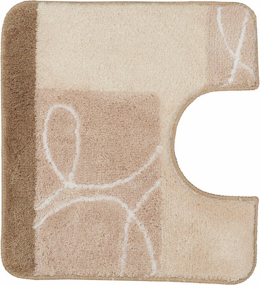 MEUSCH Badematte Curly, Badvorleger, Badezimmer Teppich, Höhe 20 mm, rutschhemmend beschichtet, fußbodenheizungsgeeignet, Kunstfaser, rechteckig, Badteppich, modernes Design, waschbar Bild 4