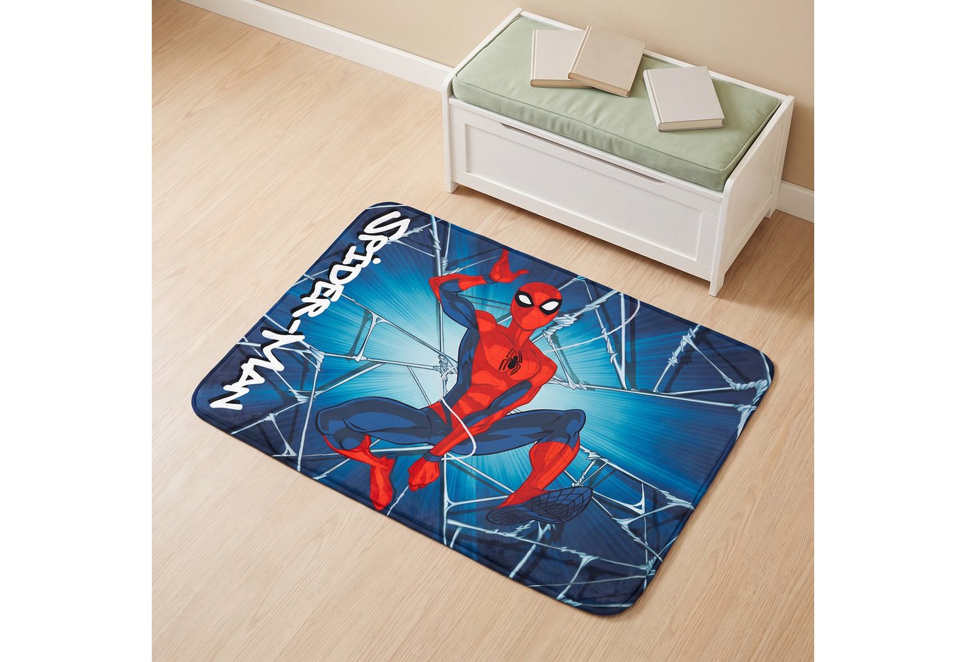 MARVEL Kinderteppich Marvel Spiderman Kinder Teppich Kinderteppich Badvorleger Matte 40x60, Rechteckig