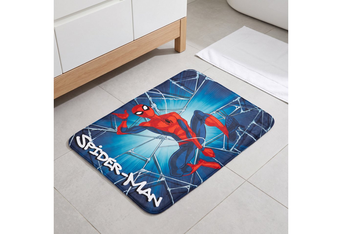 MARVEL Kinderteppich Marvel Spiderman Kinder Teppich Kinderteppich Badvorleger Matte 40x60, Rechteckig Bild 4