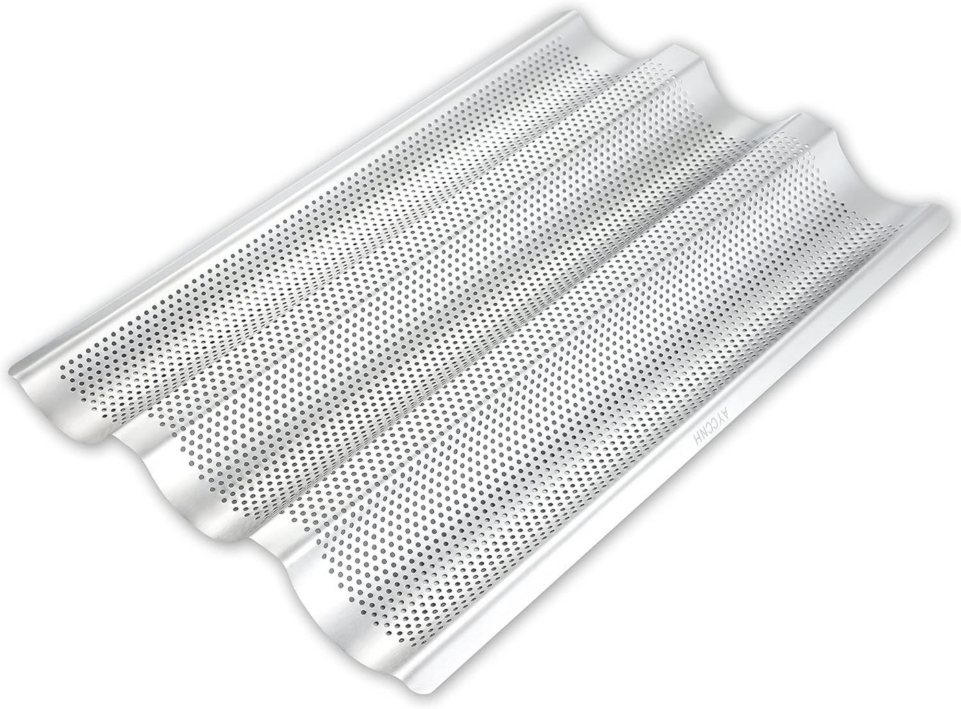 FELIXLEO Backform Baguette Brotpfanne Edelstahl Perforierte Backform 3 Wellen, (1-tlg) Bild 2