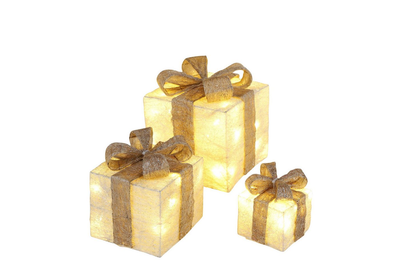 bonsport LED Dekoobjekt LED Beleuchtete Geschenkboxen 3er-Set Bild 3