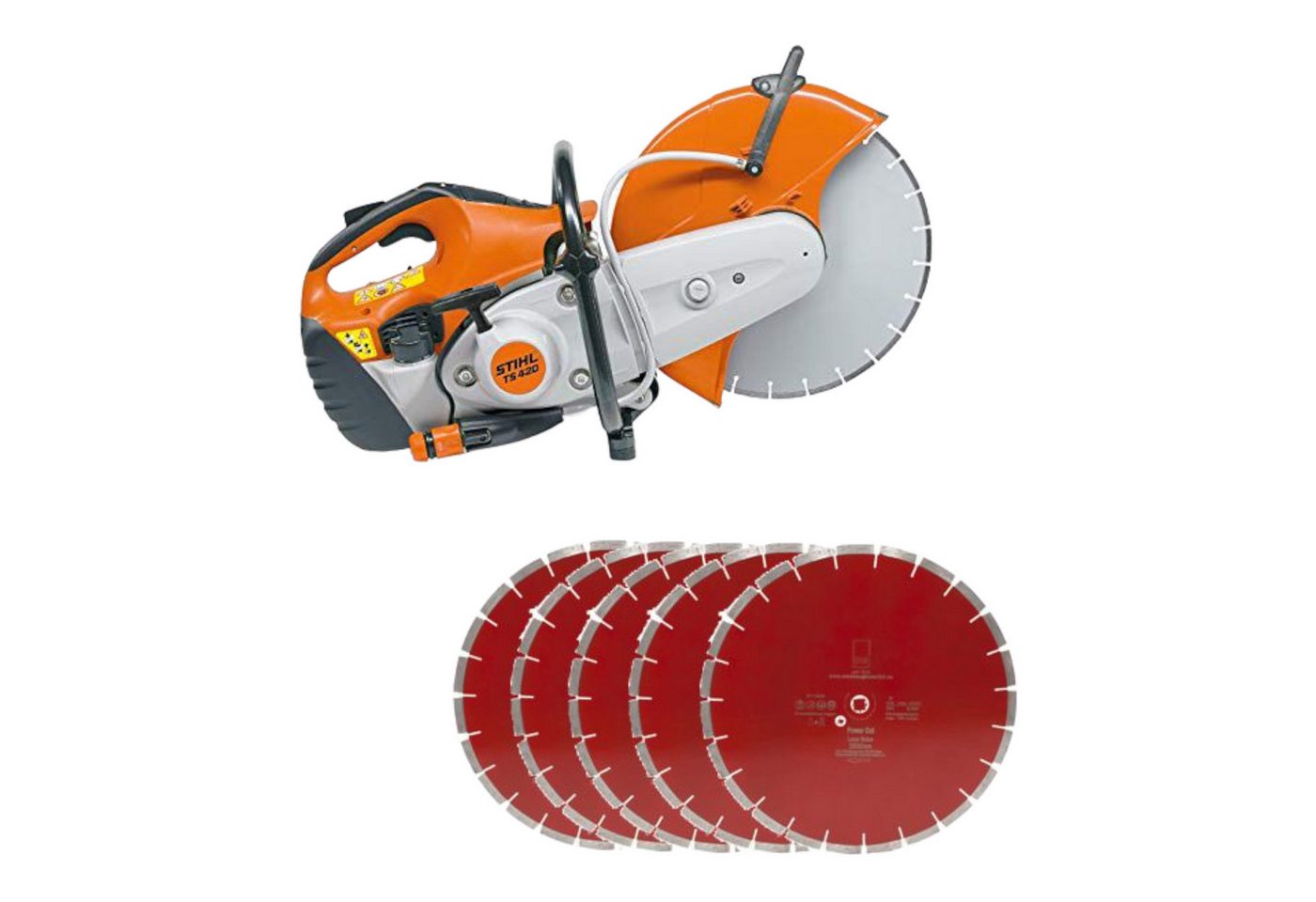 STIHL Trennschleifer Stihl TS 420 + 5x Power Cut Diamantscheiben 350mm Bild 3