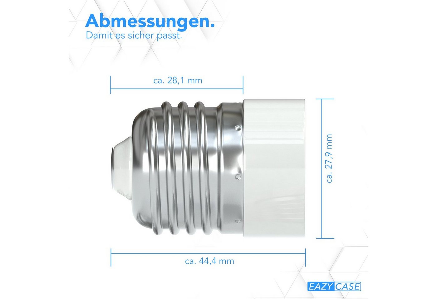 EAZY CASE Lampenfassung Lampensockel E27 auf E14, (Spar-Set), Lampenadapter E27 zu E14 Adapter LED Halogen Energiesparlampen Bild 2