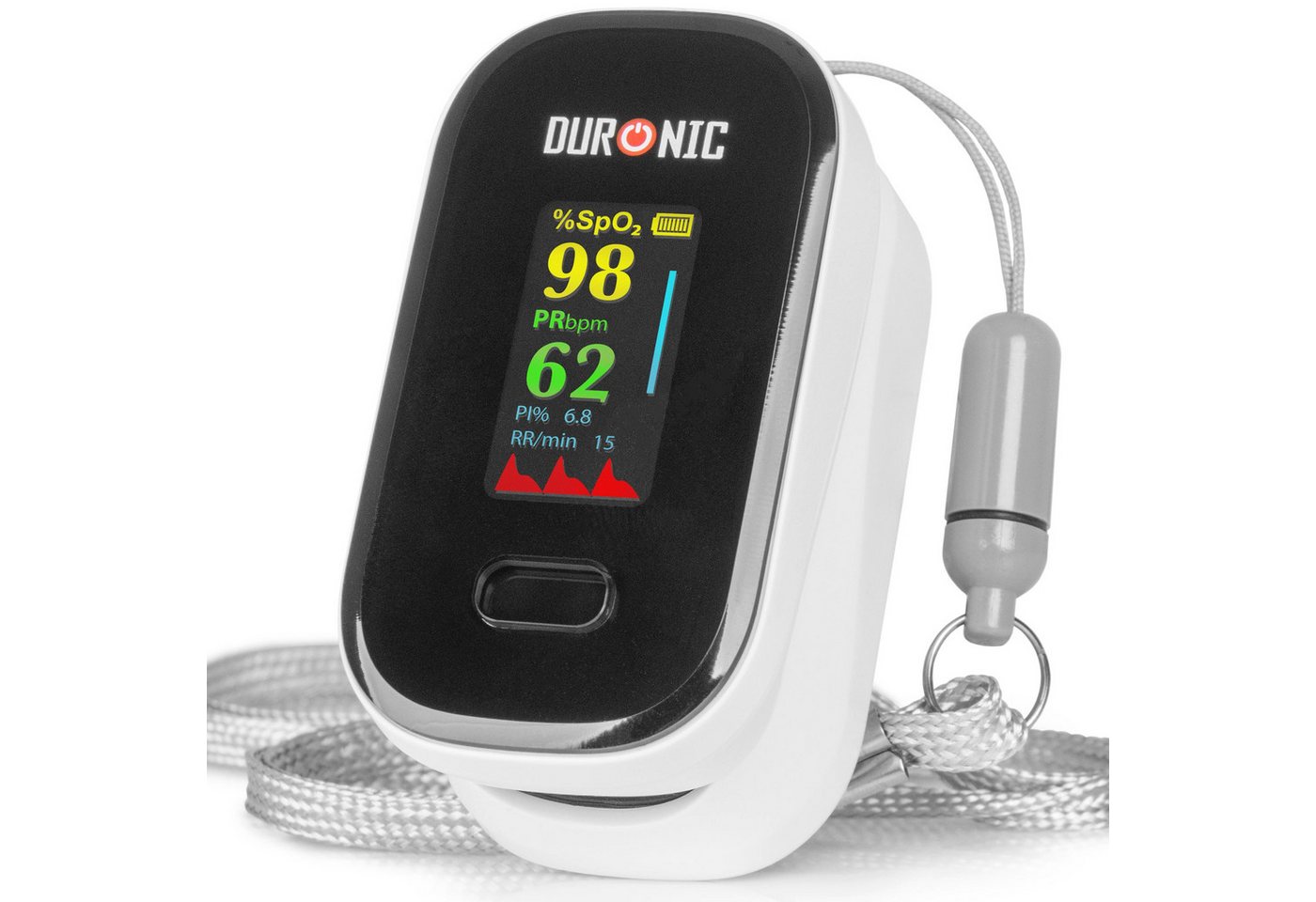 Duronic Pulsoximeter OX02 Pulsoximeter, Oximeter für Sauerstoffsättigung (SpO) im Bild 3