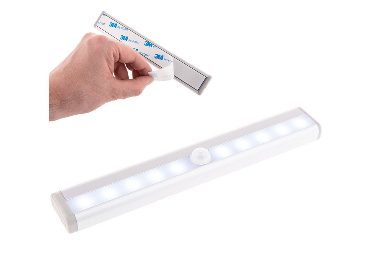 Out of the Blue LED Lichtleiste LED Lichtleiste Bewegungsmelder Nachtlicht Unterbauleuchte kabellos, 3M-Klebeband & 15-Sek.-Timer/Diffuses Licht Bild 2