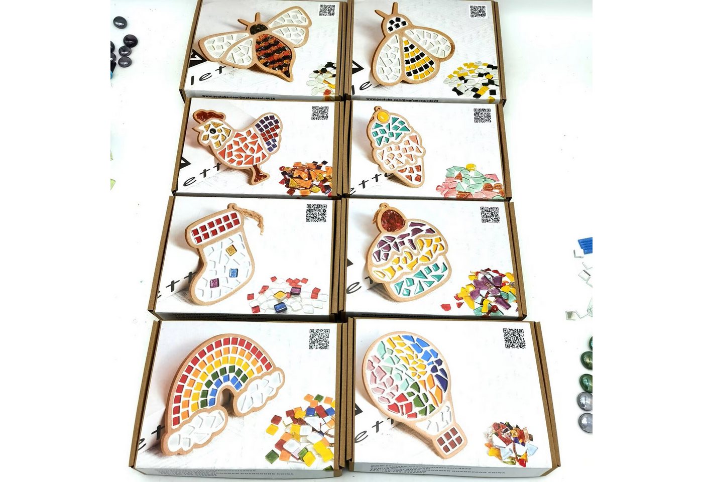 Armena Kreativset Bastelset Weihnachten Geschenk Dekoration mit Mosaik DIY für Kinder Bild 2