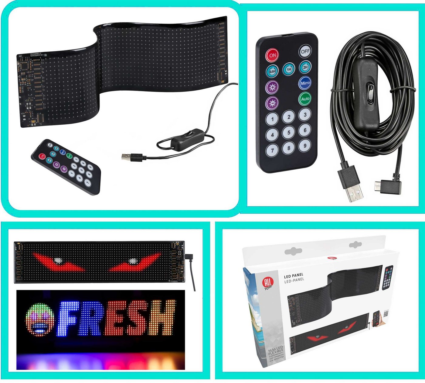 All Ride LED Panel Devil's Eye für LKW, Fahrerhausbeleuchtung, LED fest integriert, Farbwechsler, LKW Teufelsaugen Bild 5