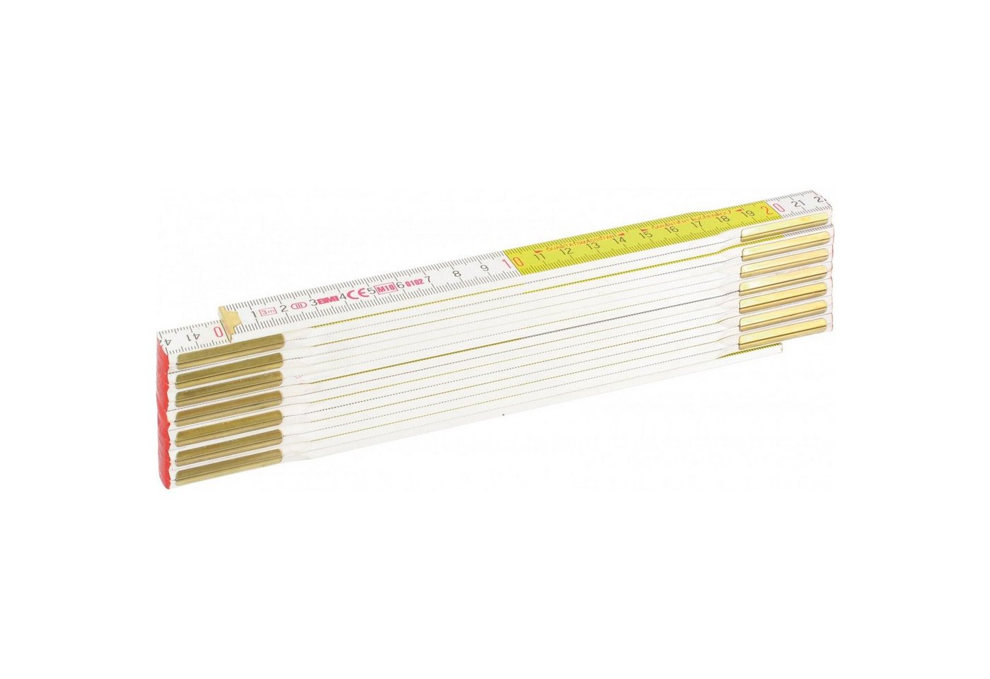 BMI Zollstock BMI Holz Gliedermaßstab 3m, EG-Genauigkeitsklasse: III