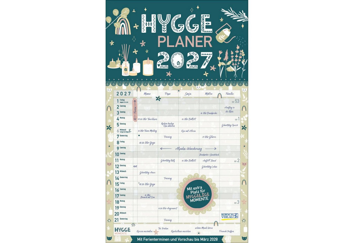 Korsch Verlag Wandkalender Hygge Planer 2027 Bild 4