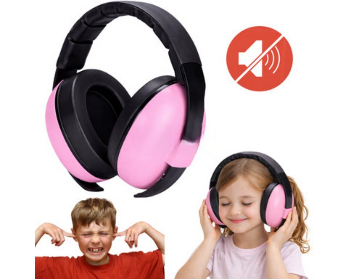 R2 Invest Kapselgehörschutz Kinder Gehörschutz Pink – Lärmschutz Kopfhörer für Babys & Kleinkinder, (Einzelartikel, 1 St., 1x Gehörschutz)