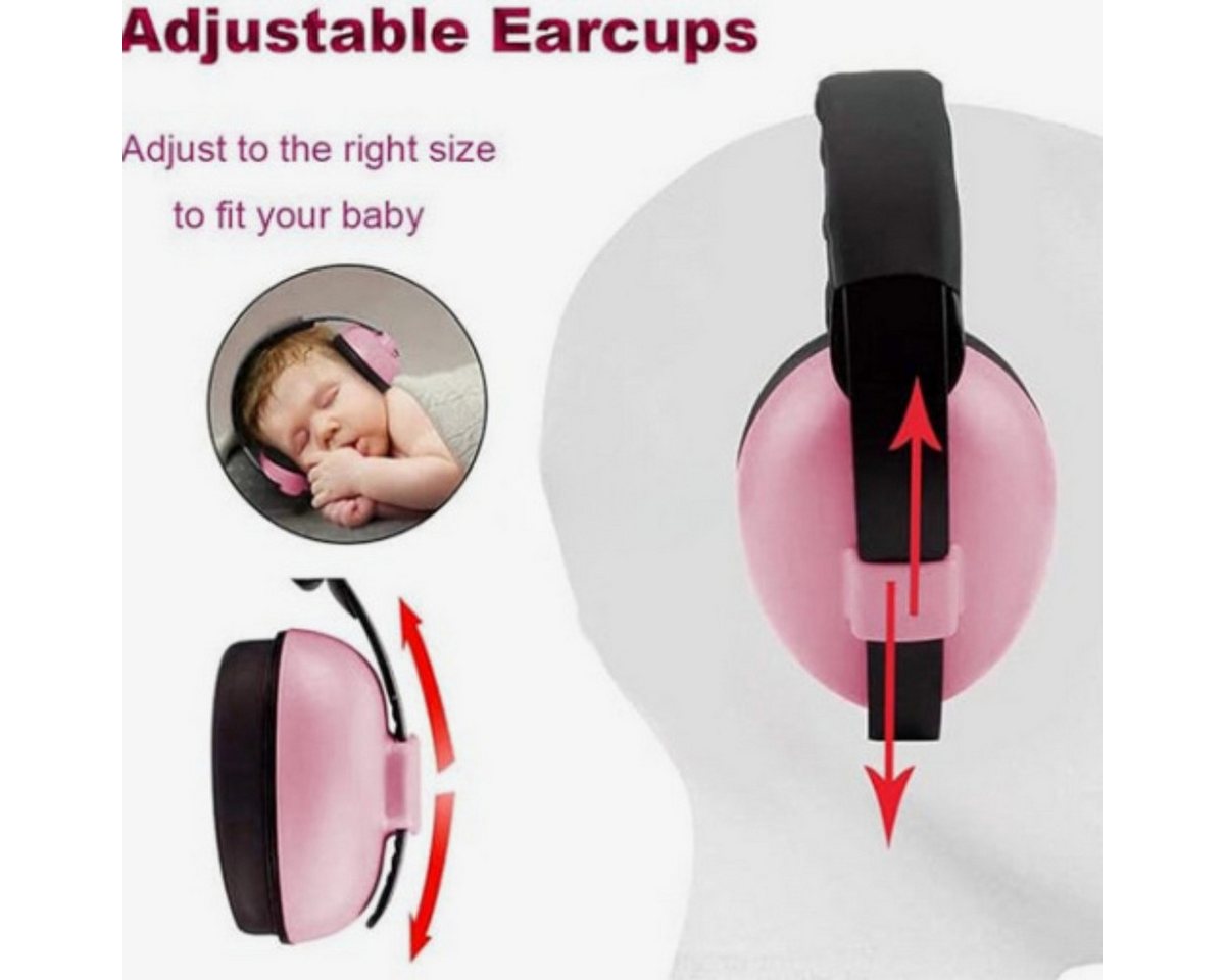 R2 Invest Kapselgehörschutz Kinder Gehörschutz Pink – Lärmschutz Kopfhörer für Babys & Kleinkinder, (Einzelartikel, 1 St., 1x Gehörschutz) Bild 2