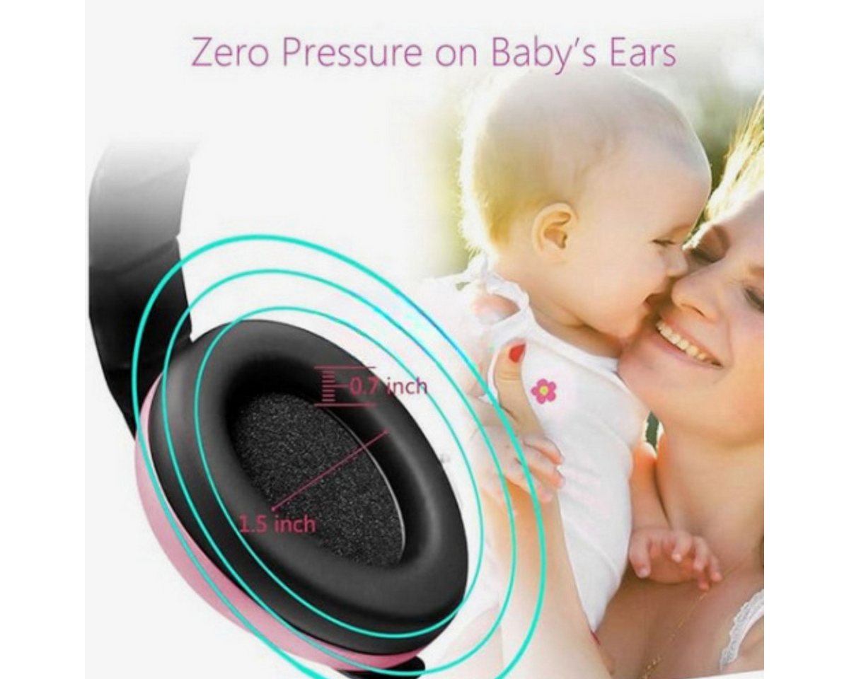 R2 Invest Kapselgehörschutz Kinder Gehörschutz Pink – Lärmschutz Kopfhörer für Babys & Kleinkinder, (Einzelartikel, 1 St., 1x Gehörschutz) Bild 4
