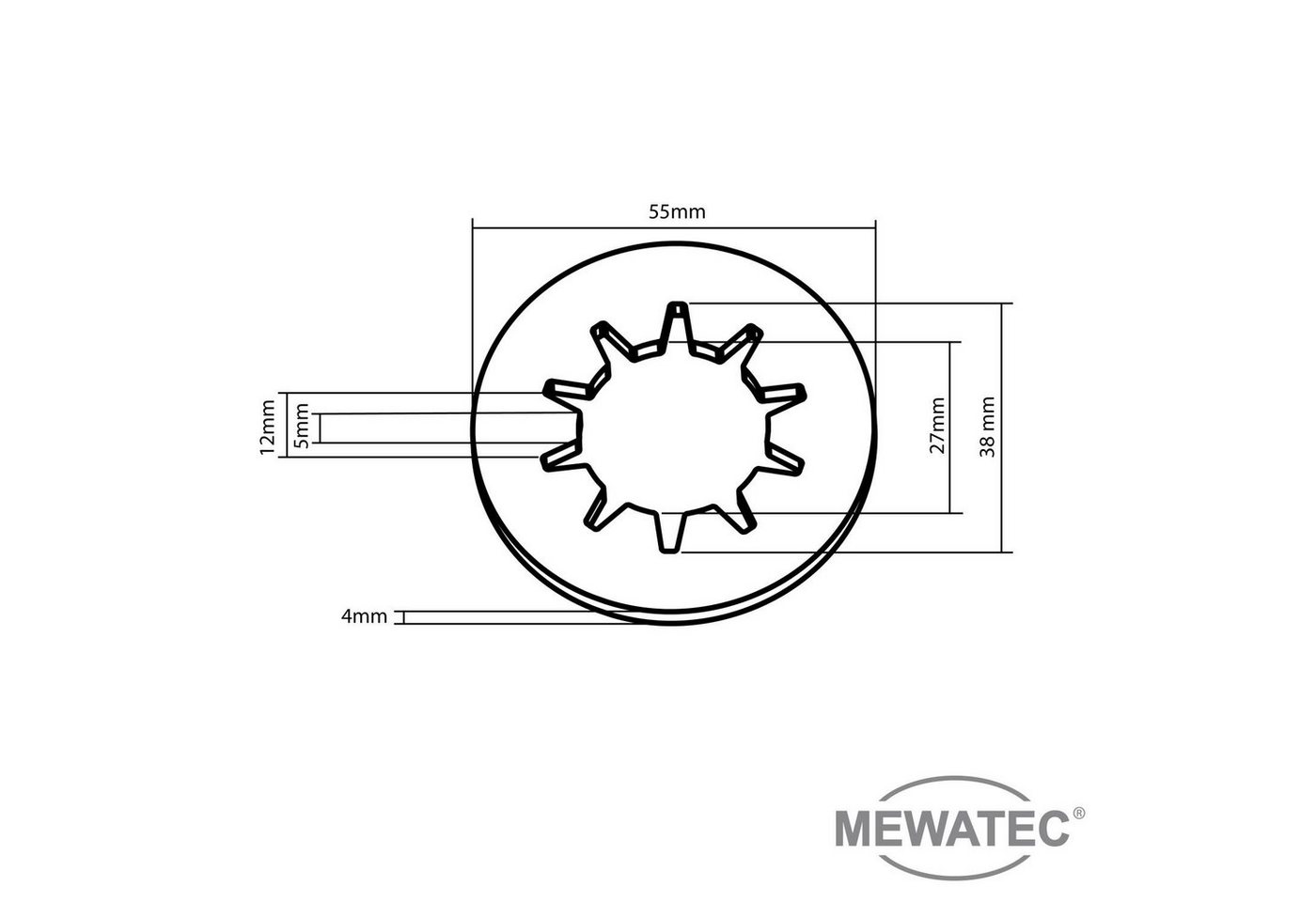 MEWATEC Staueinsatz Universal Spülstromdrossel, für alle Toiletten - hersteller- und modellunabhängig, einfache Selbstmontage in Wasserzulauf der Toilette