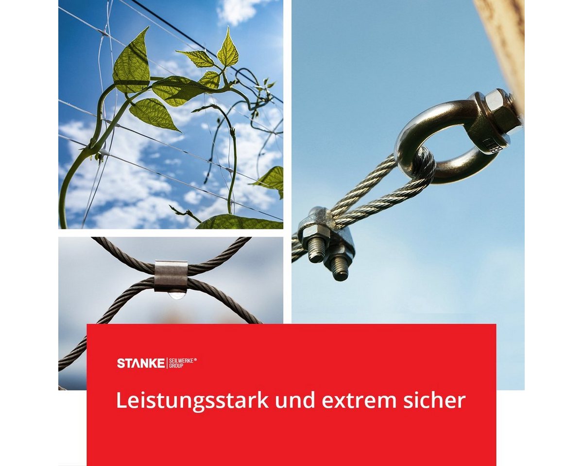 STANKE Drahtseilklemme Bügelformklemme verzinkt, (15St), Seilklemme für Drahtseil Bild 4