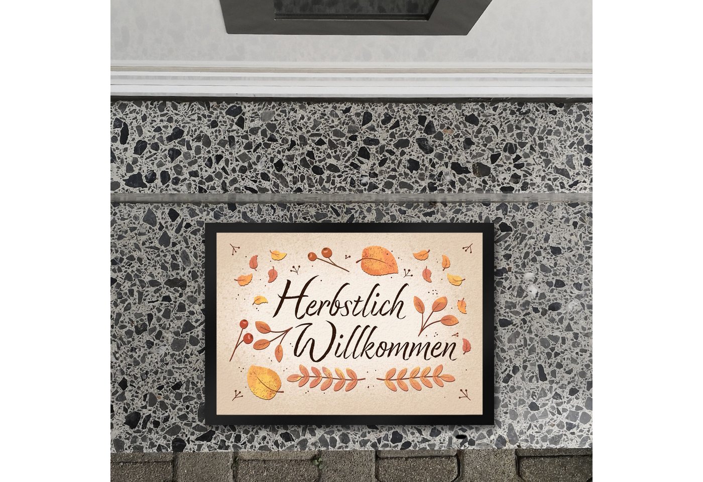 speecheese Fußmatte Herbstlich Willkommen Fußmatte in 35x50 cm mit bunten Blättern
