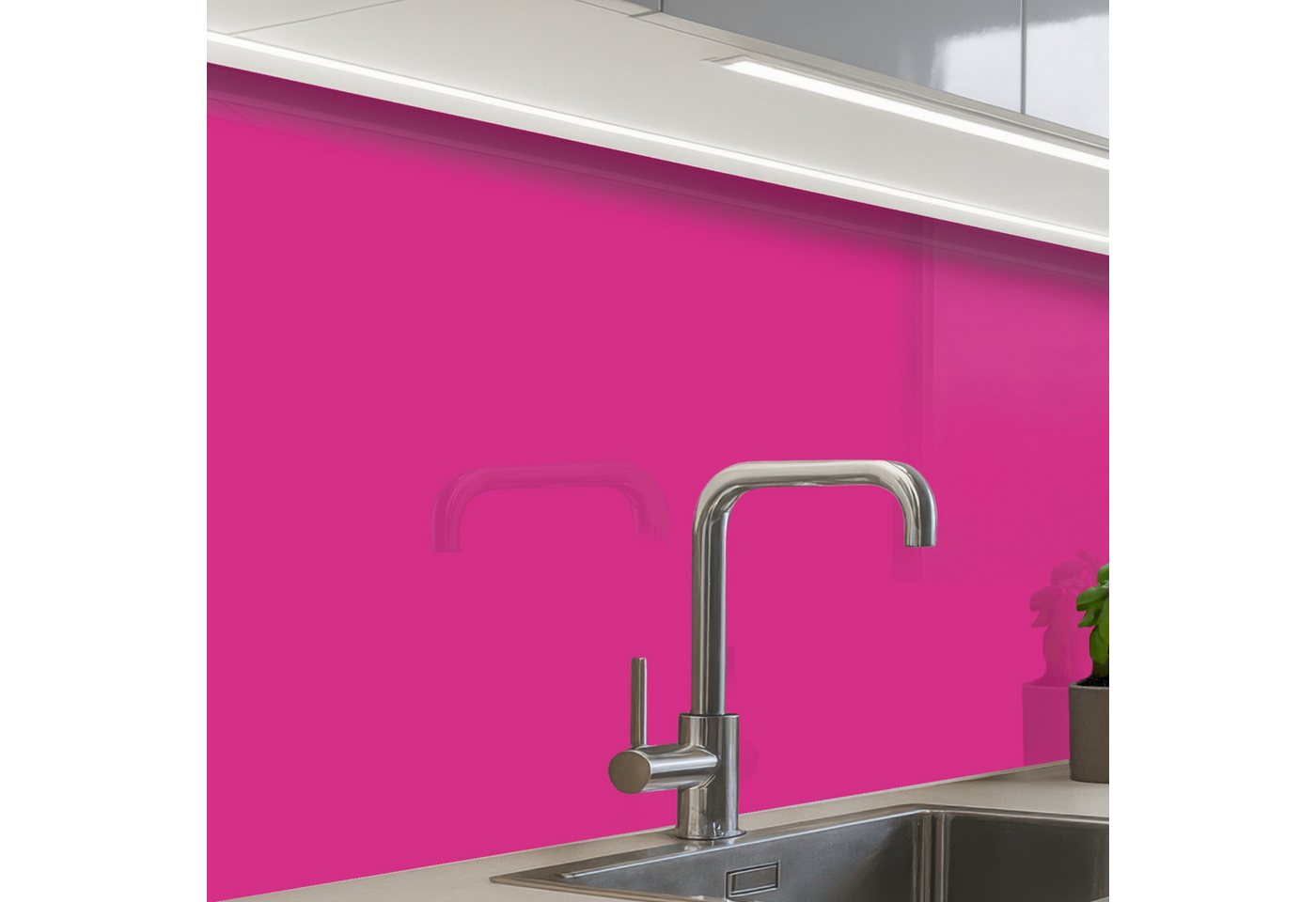 KitchenYeah Küchenrückwand Muster selbstklebend (keine Folie) Fuchsia - Neon - Farben, (1-tlg), Spritzschutz, Küche, Rückwand, Küchenwand, Küchenfront, 30x20 cm Bild 3