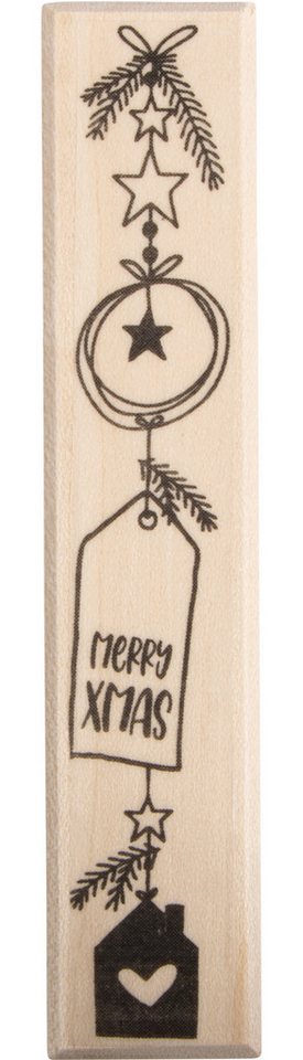 Butterer Stempel Merry Xmas, 2 x 10 cm