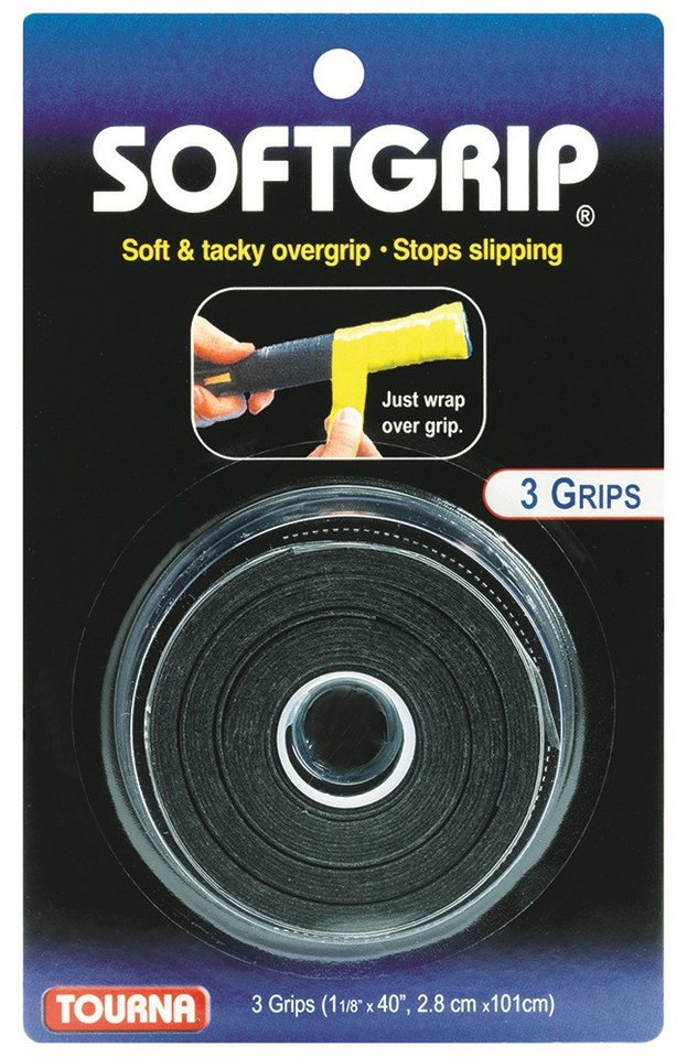 Tourna Grip Europe GbR Griffband Overgrip Softgrip schwarz 3er