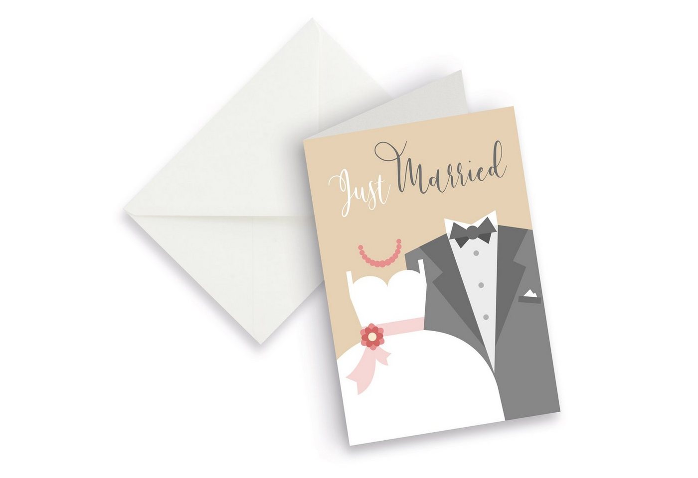 itenga Grußkarten itenga XXL Klappkarte DIN A4 Just Married Brautpaar Hochzeit und XXL B Bild 2