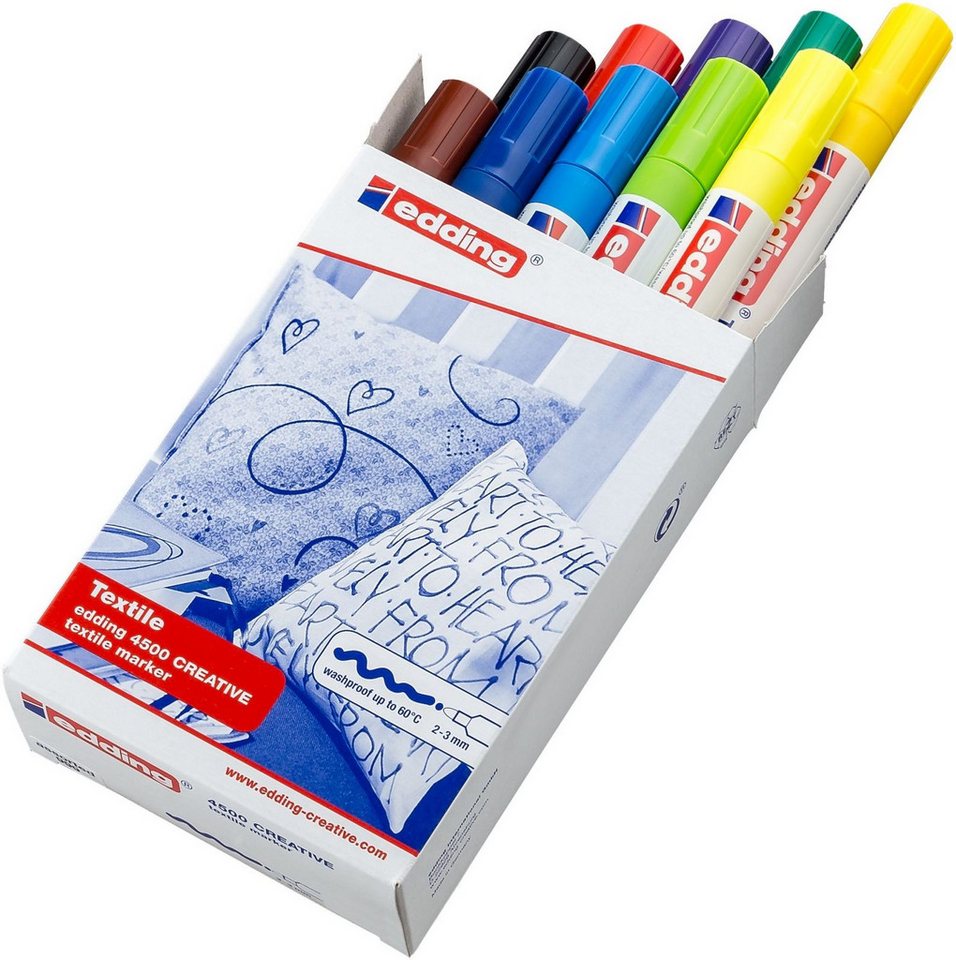 edding Filzstift Textilmarker edding 4500 creative 2-3mm sortiert