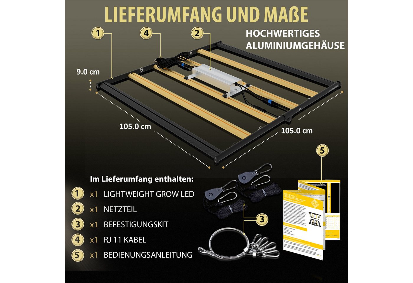 THE HOOKAH Pflanzenlampe Samsung LED, LED fest integriert Bild 5