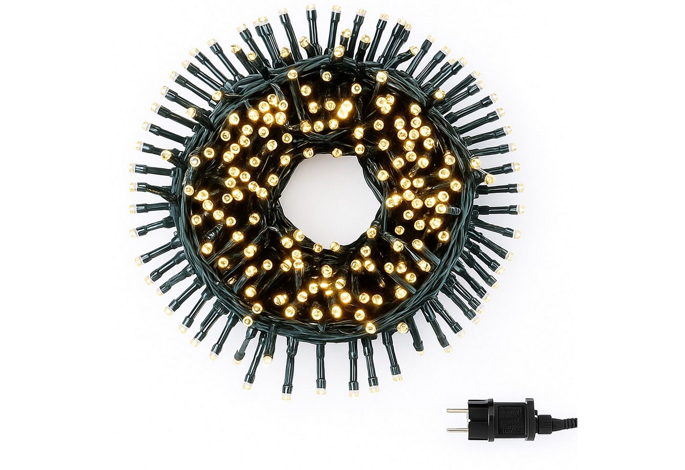 BURI Lichterkette Tannenbaum Leuchtnetz Lichternetz 200 LEDs 2,50m Leuchtvorhang Lichter Bild 5