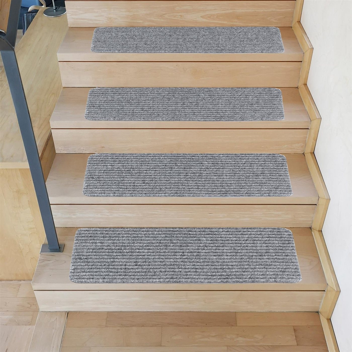 Metzker® Stufenmatte Stufenmatten Tulus Rechteckig - Aufleger, rechteckig ohne Winkel, Höhe: 7 mm, 14 Stück im Set - Grau Bild 5