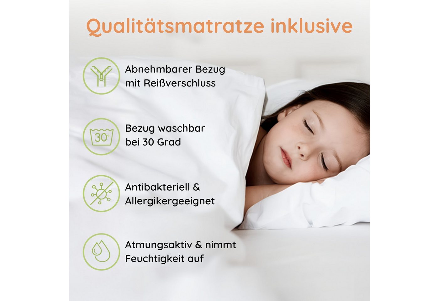 Kids Collective Autobett 70x140 / 80x160 cm Kinderbett Jugendbett mit Rausfallschutz, Kinderbett 70x140 cm mit Matratze & Lattenrost - für Kinder ab 2 J. Bild 2