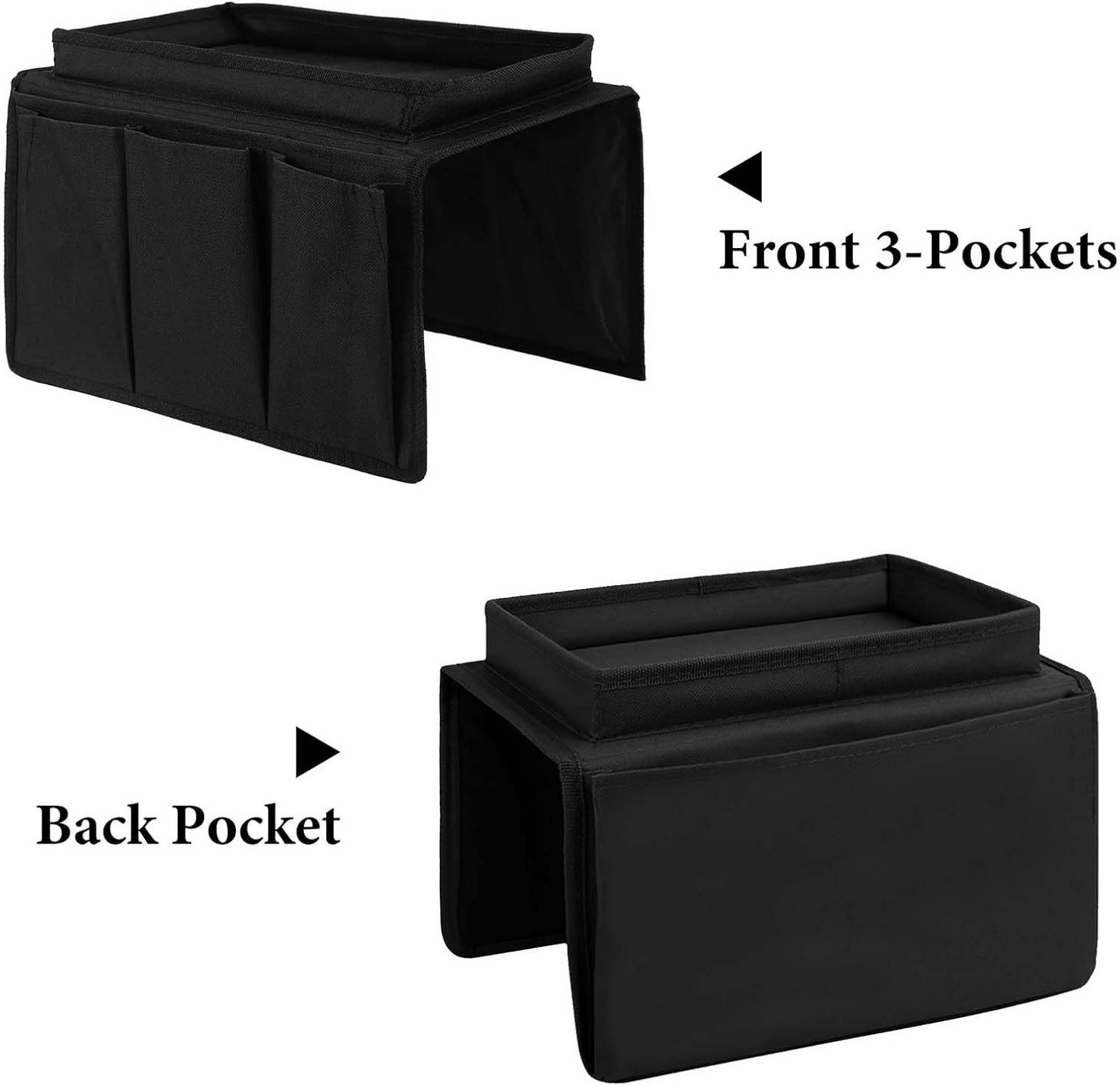 FELIXLEO Badorganizer Sofa Armlehne Organizer Oxford Tasche Tablett faltbar Aufbewahrung (1 St) Bild 3