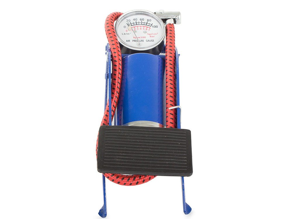 VERK GROUP Fußpumpe Fußpumpe Fahrradpumpe 7 Bar mit Manometer Einzylinder (1-tlg), Manometer, Max. 7 Bar Bild 2