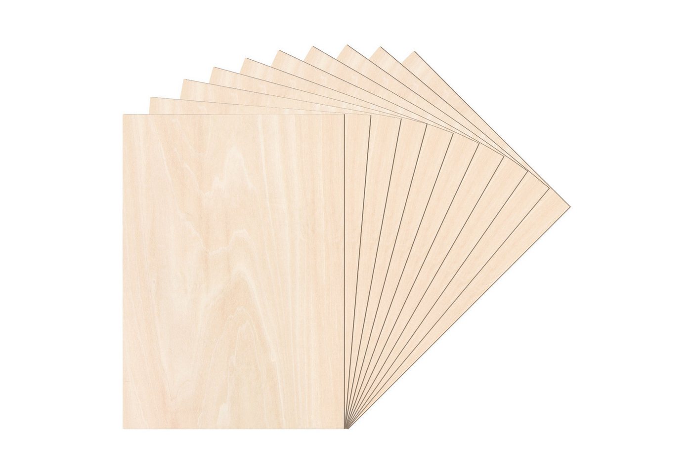 Clanmacy Bastelnaturmaterial Sperrholzplatte Linde 3mm Birkensperrholz Dünne Holz-Zuschnitte,30xA4, (30-tlg) Bild 4