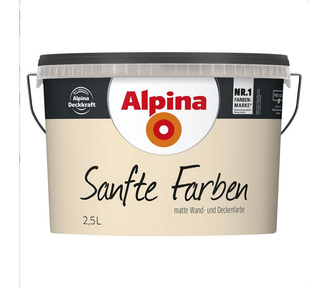 Alpina Wandfarbe Alpina Sanfte Farben 2,5 L Champagnerbeige Bild 2