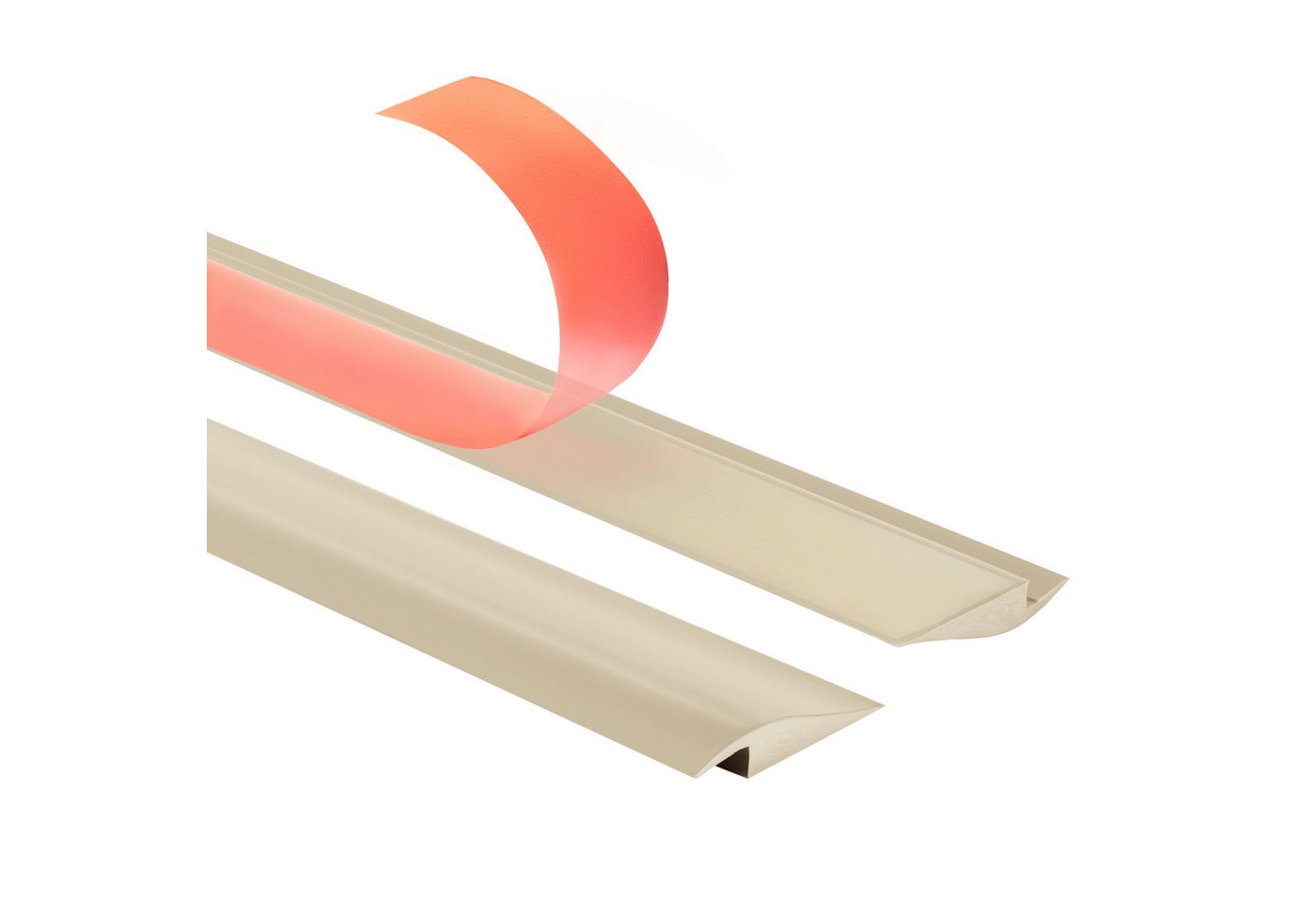 Quest Übergangsprofil Übergangsleiste selbstklebend 50 x 7 mm, Höhenausgleich (1-St), selbstklebend, Höhenausgleich 1-7 mm, 100 cm Bild 2