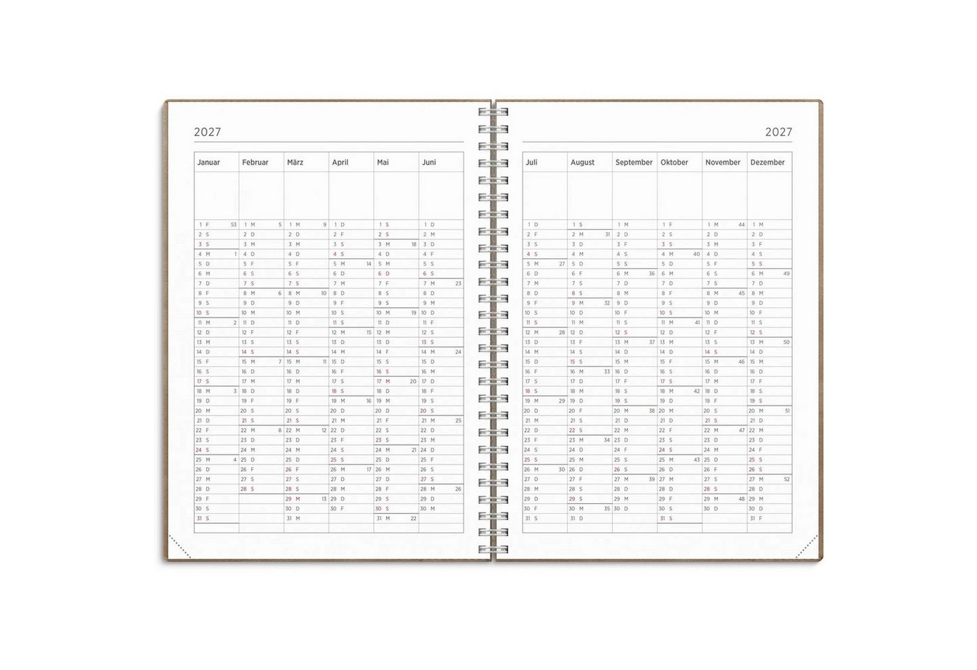 Jahresplaner Kalender 26/27 Senator A5 Twist Braun Bild 3