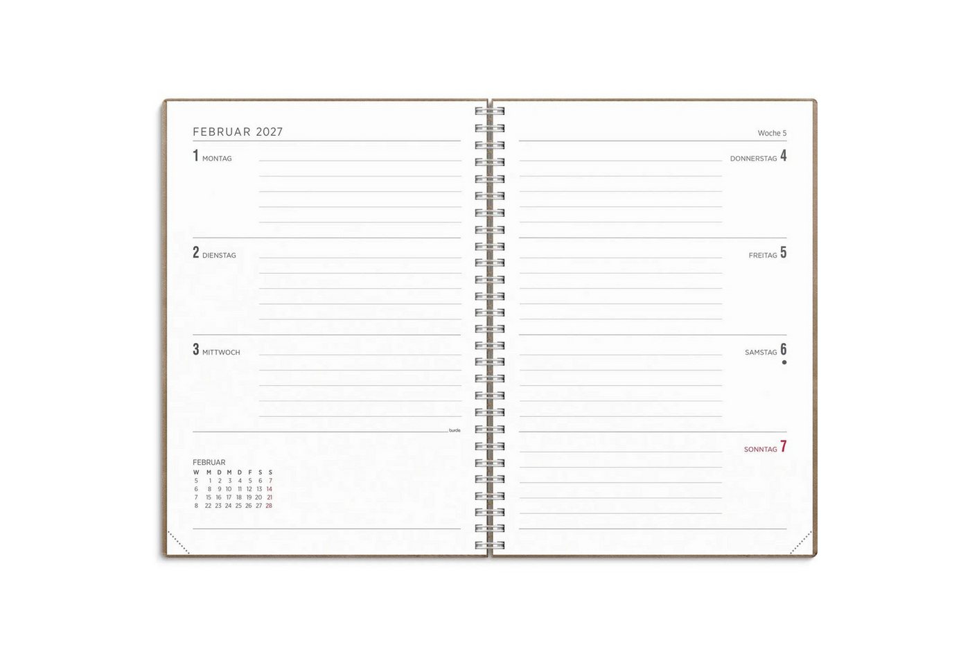 Jahresplaner Kalender 26/27 Senator A5 Twist Braun Bild 4