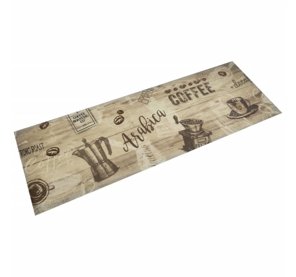 furnicato Teppich Küchenläufer Kaffee 180 x 60 cm mit Samtoberfläche und, 60 x 180 cm, Maschinenwaschbare Teppichmatte mit rutschfester Latex-Rückseite