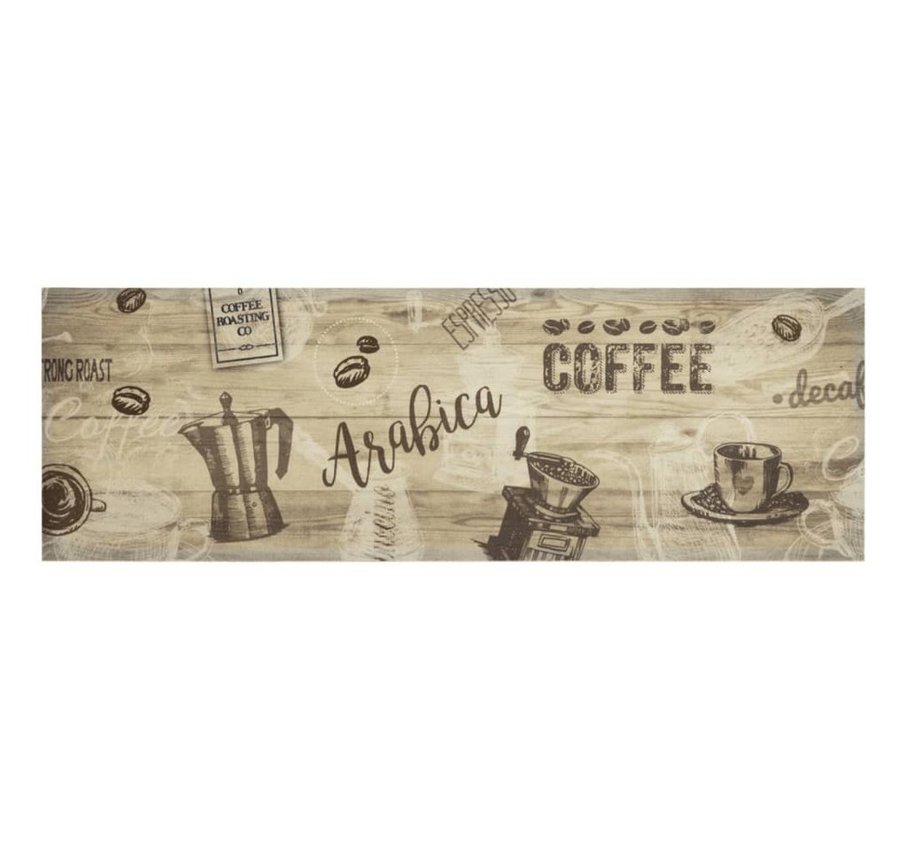 furnicato Teppich Küchenläufer Kaffee 180 x 60 cm mit Samtoberfläche und, 60 x 180 cm, Maschinenwaschbare Teppichmatte mit rutschfester Latex-Rückseite Bild 4