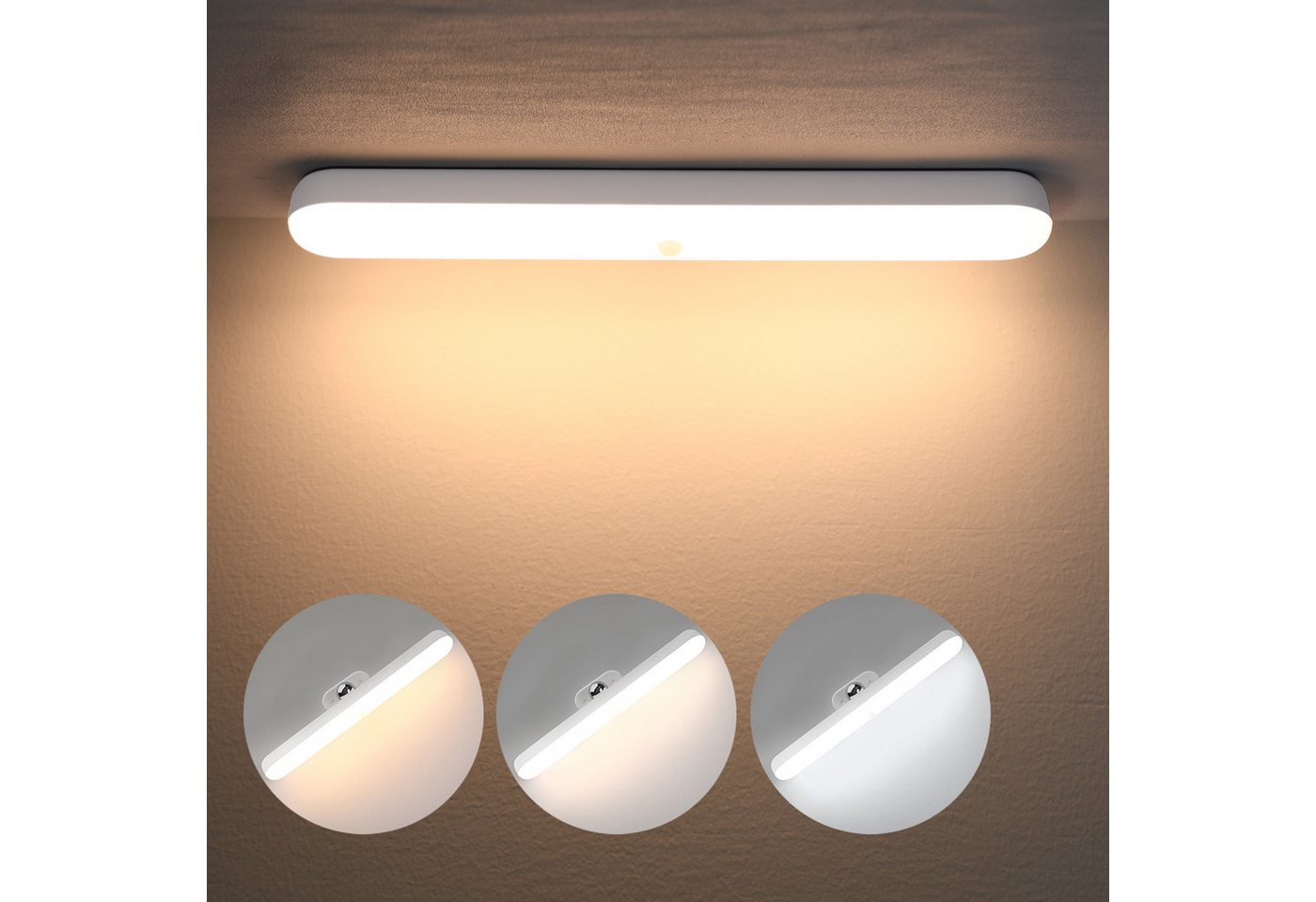 ZMH LED Unterbauleuchte innen Weiß Leselampe Modern Wandlampe Schlafzimmer, Speicherfunktion, LED fest integriert, Warmweiß-Neutralweiß-Kaltweiß, 1.5W,Bewegungssensor 120°, 3m Reichweite, Touch-Bedienung Bild 5