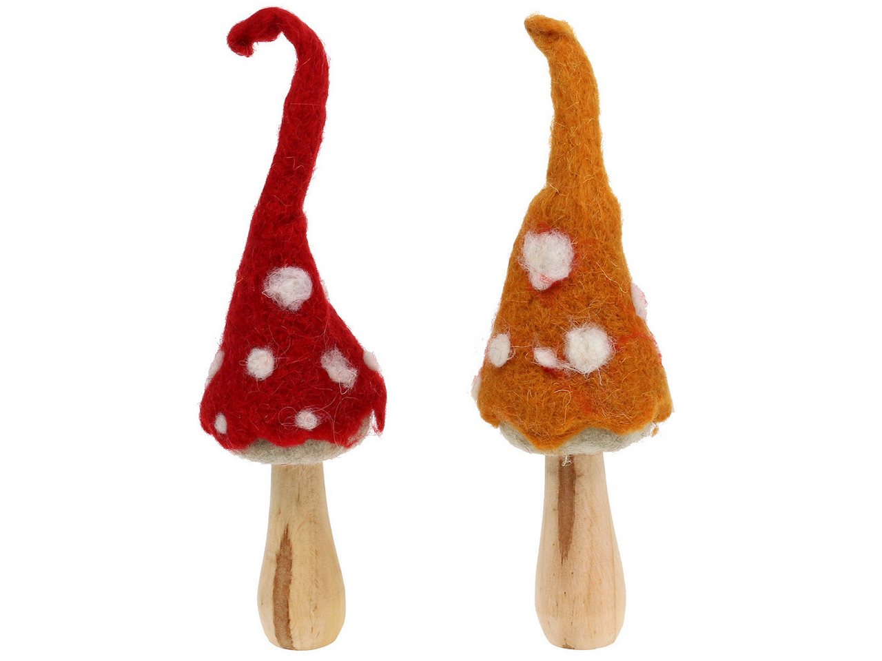 Posiwio Streudeko Pilze zum Stellen Herbstdeko Set 2 Stk - Filz Deko-Pilze, 2 Stück Bild 3