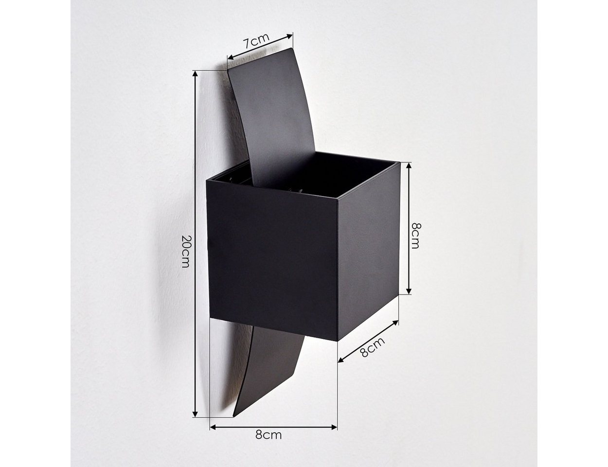 hofstein Wandleuchte »Vols« Zimmerlampe aus Metall in Schwarz, ohne Leuchtmittel, Wandlampe mit Up & Down Lichteffekt, 1xG9