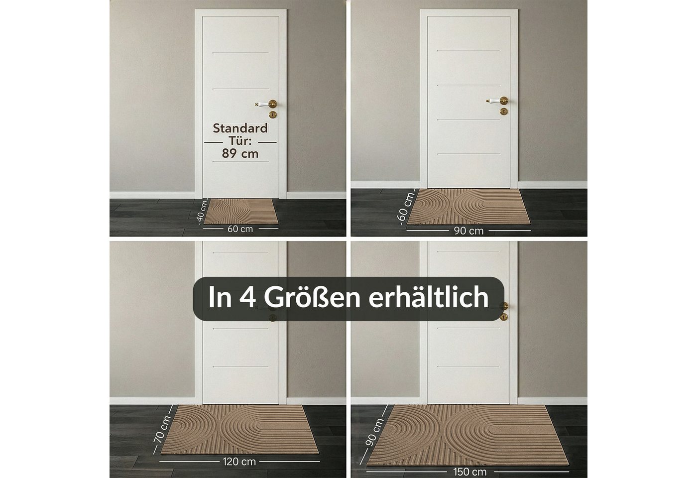 Kubus Fu ßmatte Schmutzfangmatte Cira waschbar für Innen & Außen rutschfeste Türmatte, pflegeleicht und bei 30 °C maschinenwaschbar Bild 3