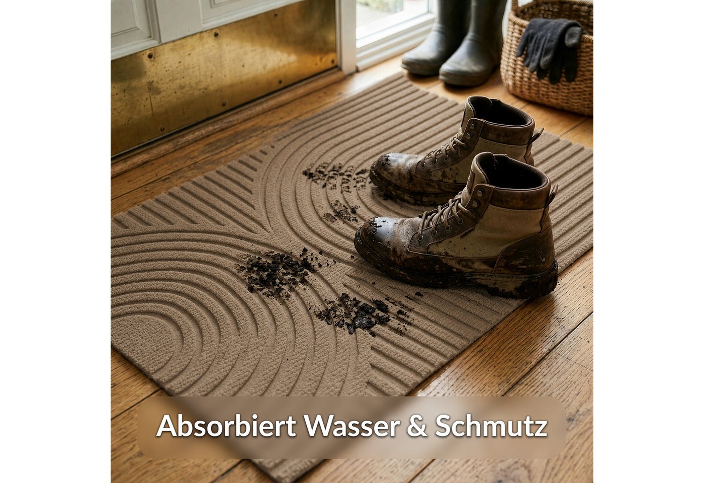 Kubus Fußmatte Schmutzfangmatte Cira waschbar für Innen & Außen rutschfeste Türmatte, pflegeleicht und bei 30 °C maschinenwaschbar Bild 4